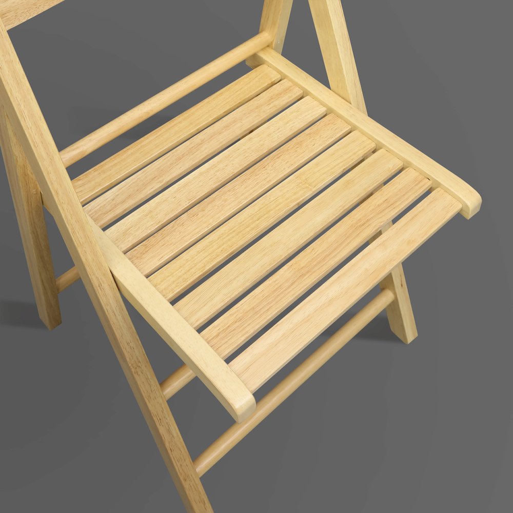 Casual Home Wooden Folding Chairs 2-Pcs Set - Natural. Picture 16