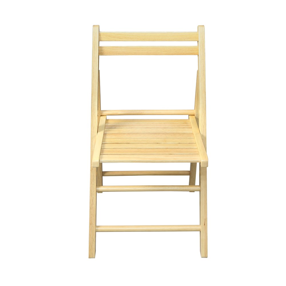 Casual Home Wooden Folding Chairs 2-Pcs Set - Natural. Picture 1