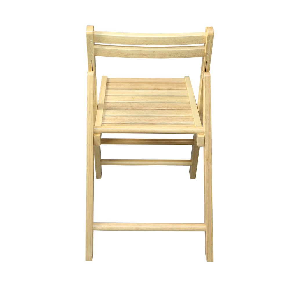 Casual Home Wooden Folding Chairs 2-Pcs Set - Natural. Picture 6