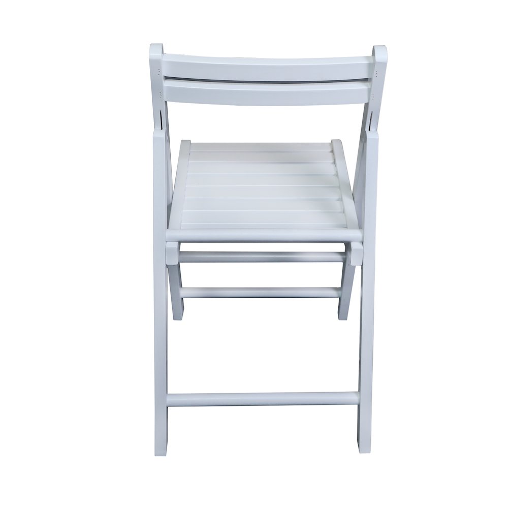Casual Home Wooden Folding Chairs 2-Pcs Set - White. Picture 8