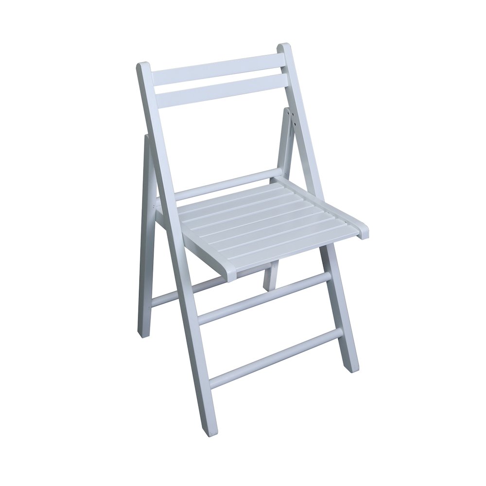 Casual Home Wooden Folding Chairs 2-Pcs Set - White. Picture 9