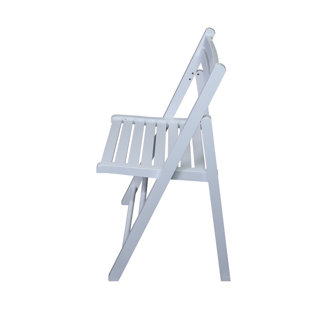 Casual Home Wooden Folding Chairs 2-Pcs Set - White. Picture 6
