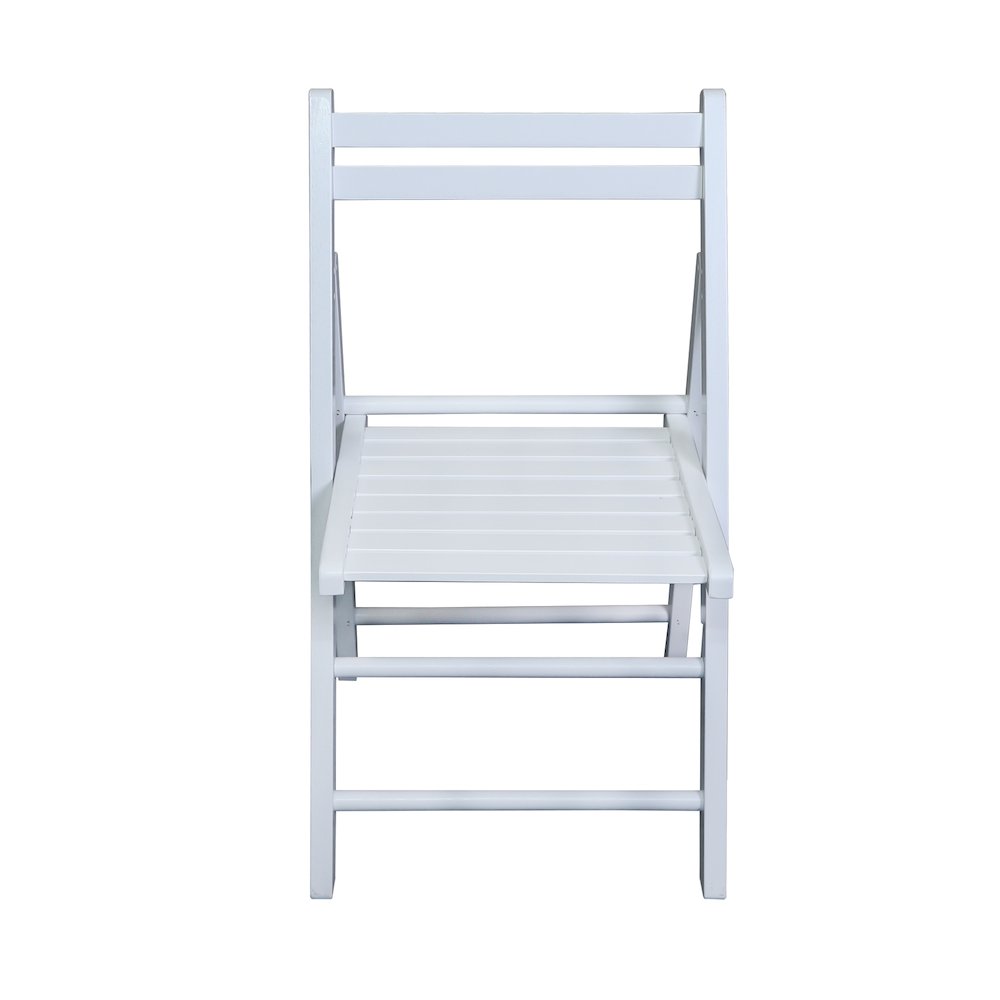 Casual Home Wooden Folding Chairs 2-Pcs Set - White. Picture 1