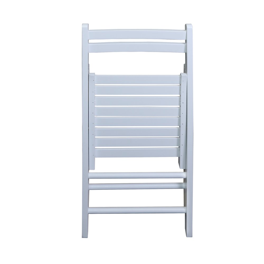 Casual Home Wooden Folding Chairs 2-Pcs Set - White. Picture 10