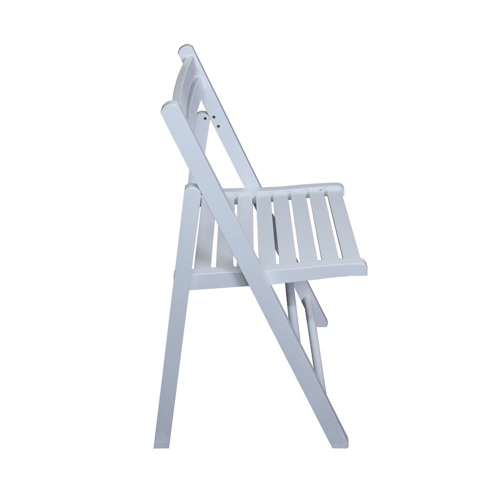 Casual Home Wooden Folding Chairs 2-Pcs Set - White. Picture 7