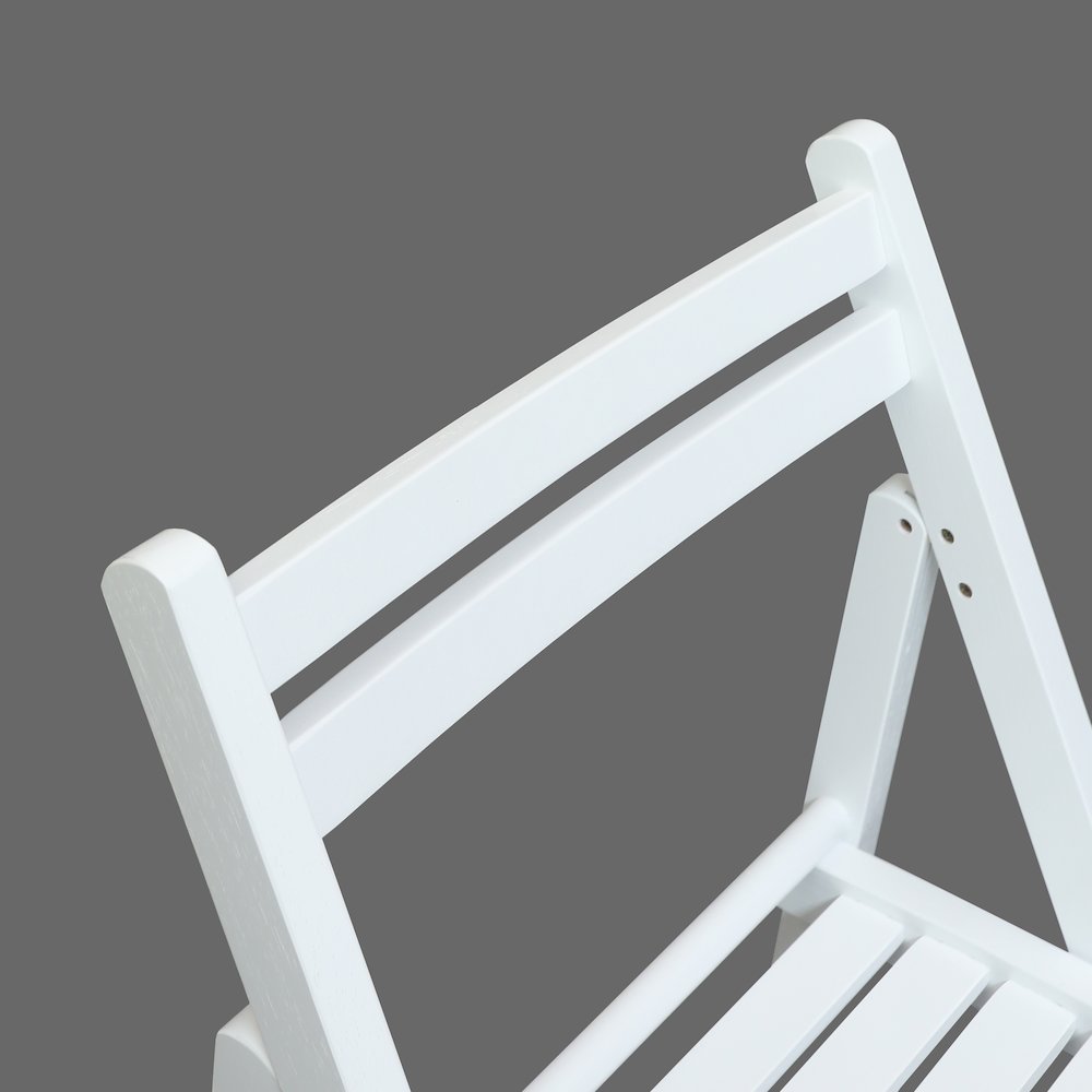 Casual Home Wooden Folding Chairs 2-Pcs Set - White. Picture 15