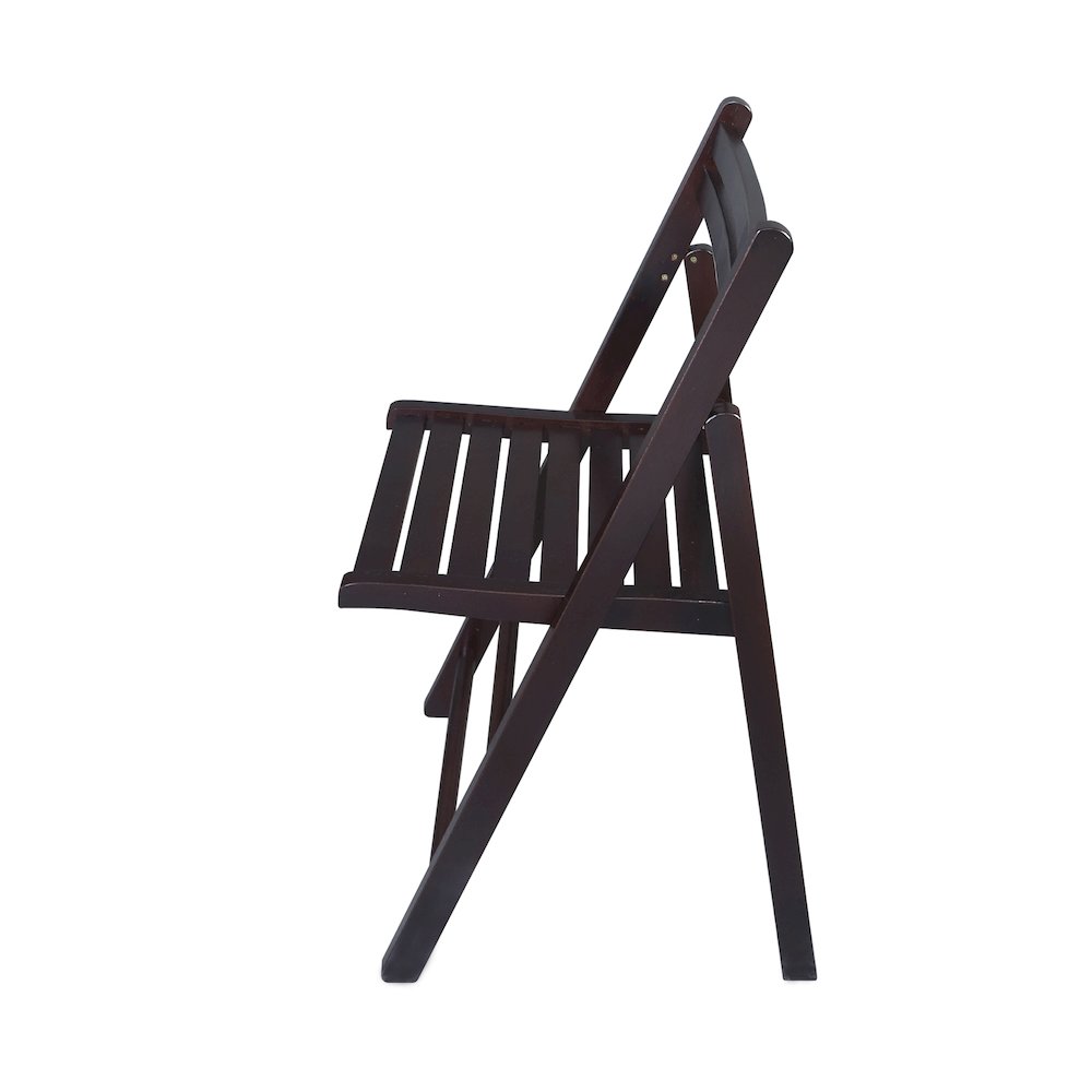 Casual Home Wooden Folding Chairs 2-Pcs Set - Espresso. Picture 10