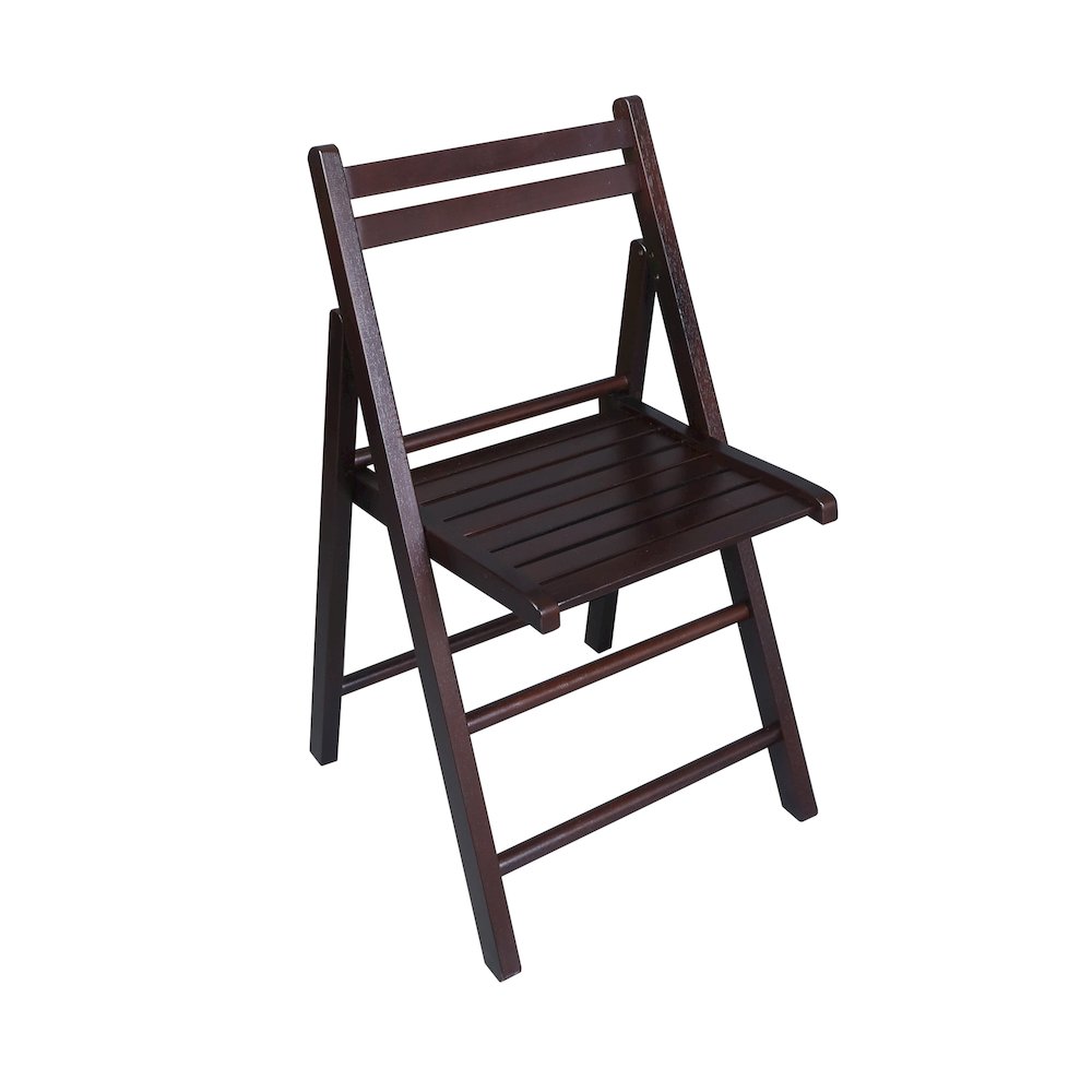 Casual Home Wooden Folding Chairs 2-Pcs Set - Espresso. Picture 13