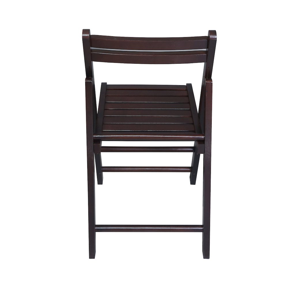 Casual Home Wooden Folding Chairs 2-Pcs Set - Espresso. Picture 12