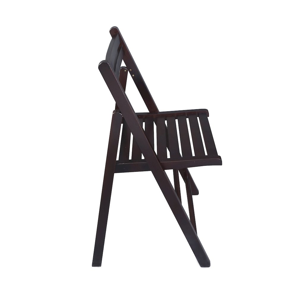 Casual Home Wooden Folding Chairs 2-Pcs Set - Espresso. Picture 11