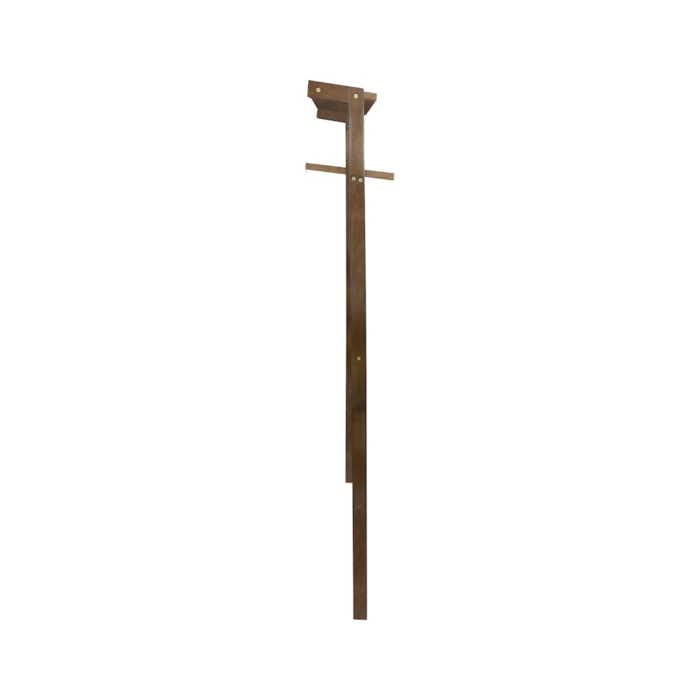 Solid Wood 6-Tier Blanket Ladder with Two Storage Shelves - Walnut. Picture 2