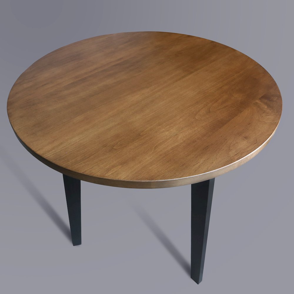 Three-Legged Round Side Modern Table with Solid American Hardwood Top. Picture 10