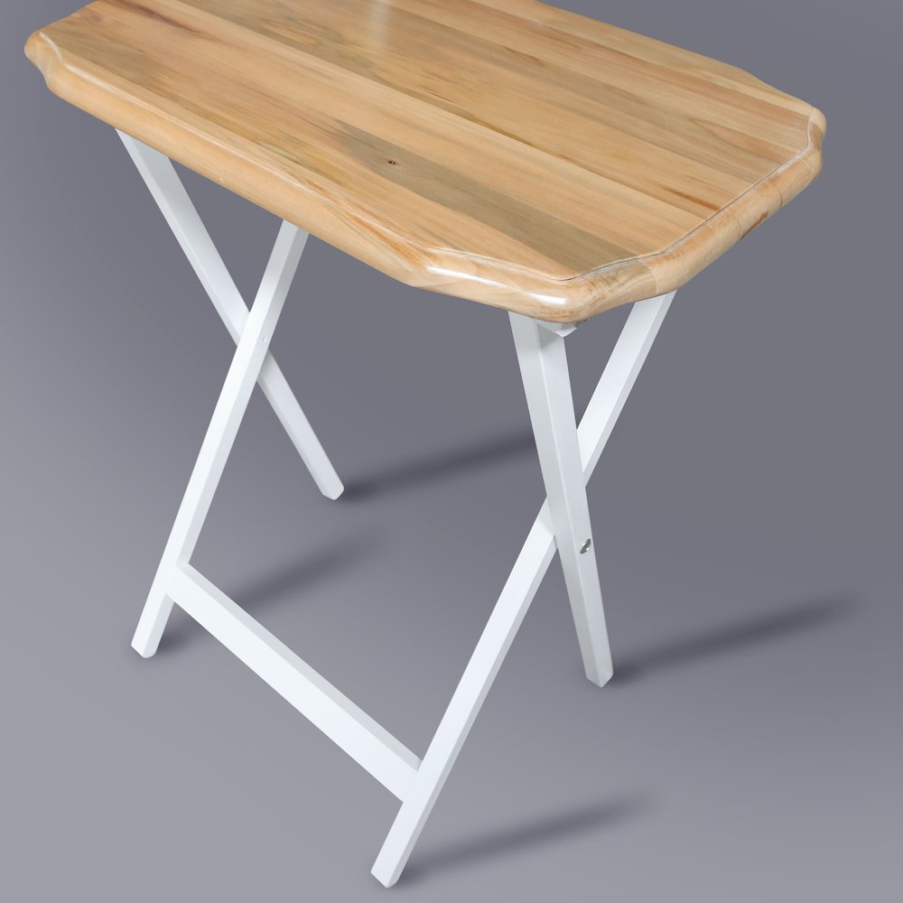 Medallion 2pcs Tray Table Set - Natural/White. Picture 11