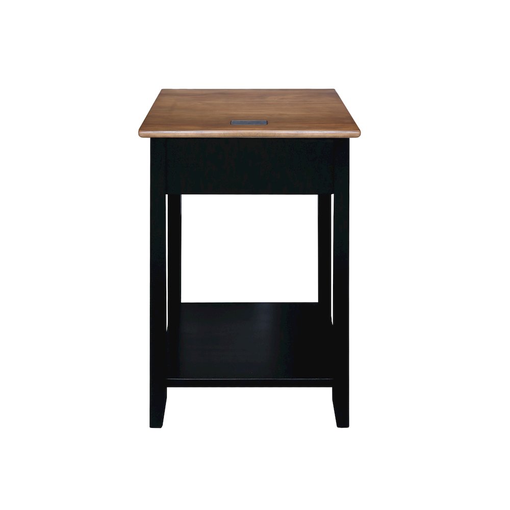 Night Owl Nightstand with USB Port - Walnut Black. Picture 5