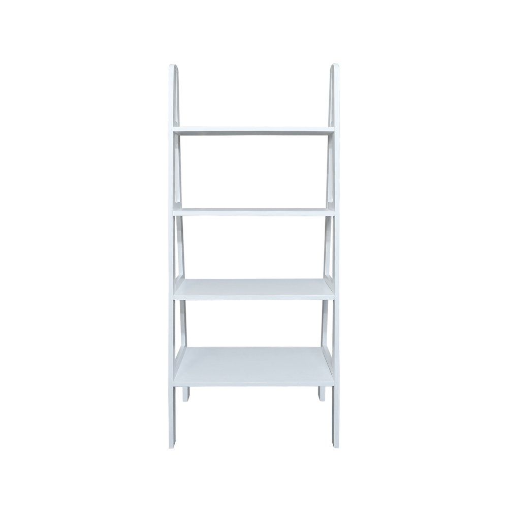 4-Shelf Ladder Bookcase, White. Picture 7