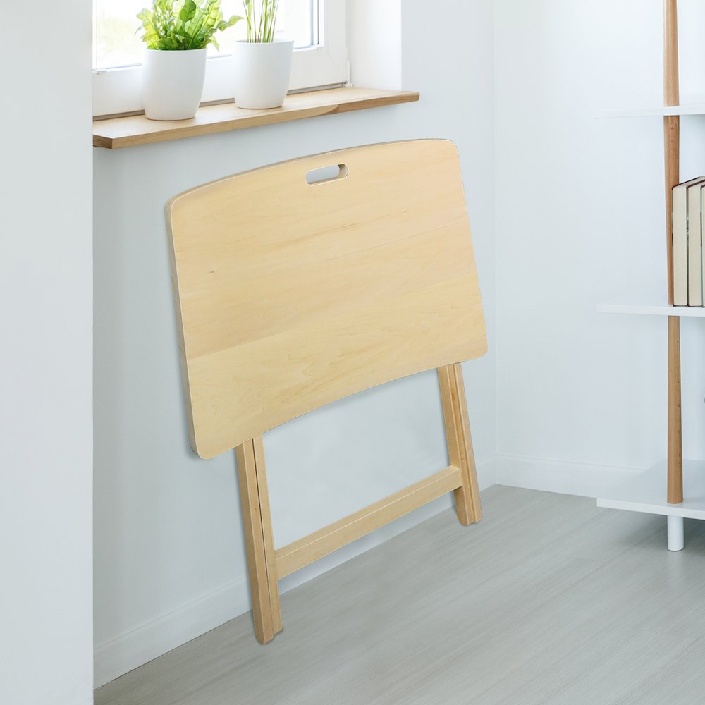 Arizona Folding Table with Solid Hardwood, Natural. Picture 2