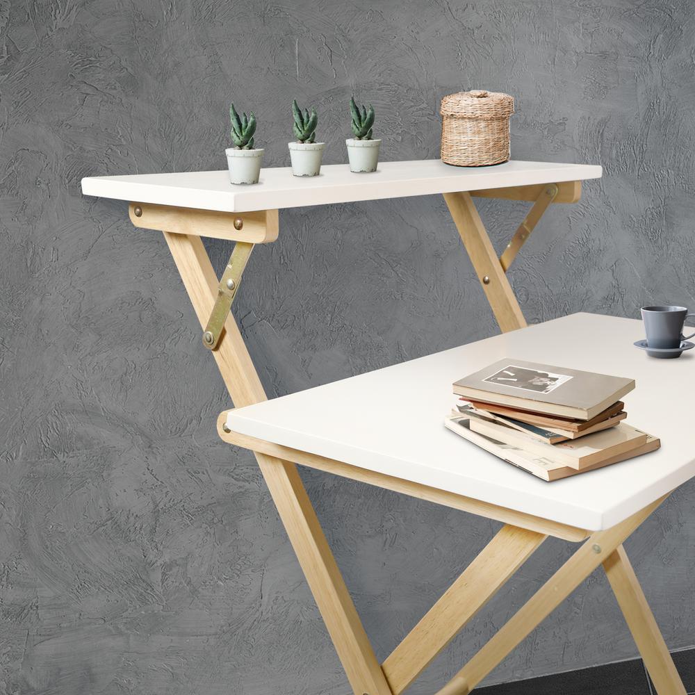 Solid Wood 2-tier Folding Laptop Working Desk. Picture 13