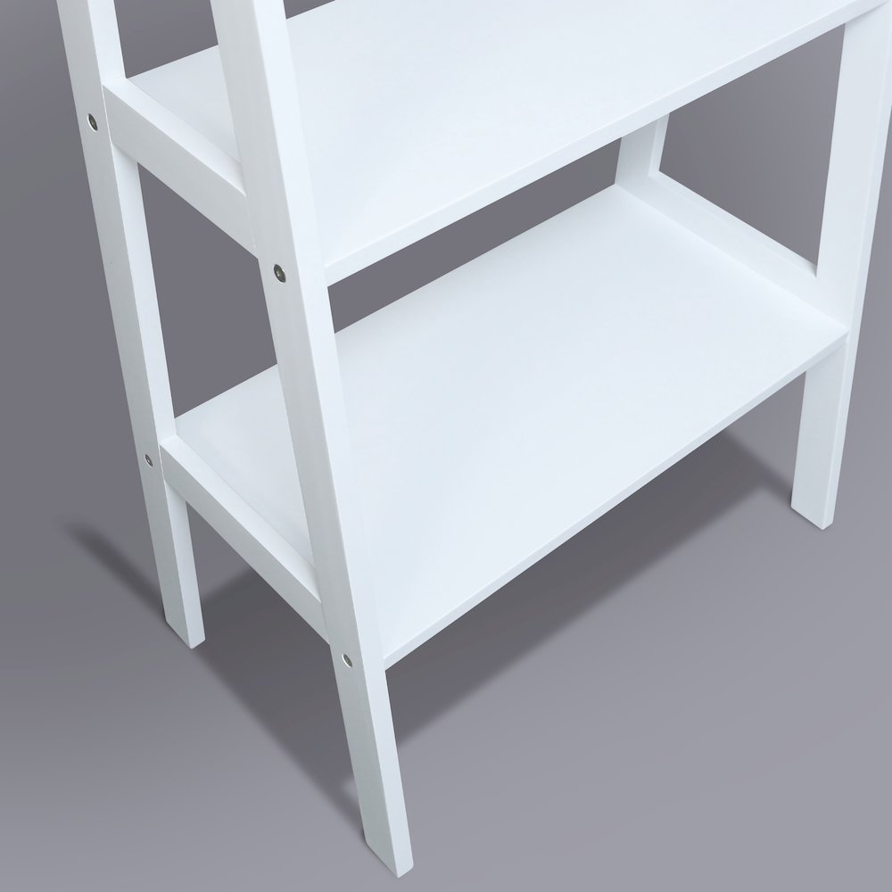 4-Shelf Ladder Bookcase, White. Picture 5
