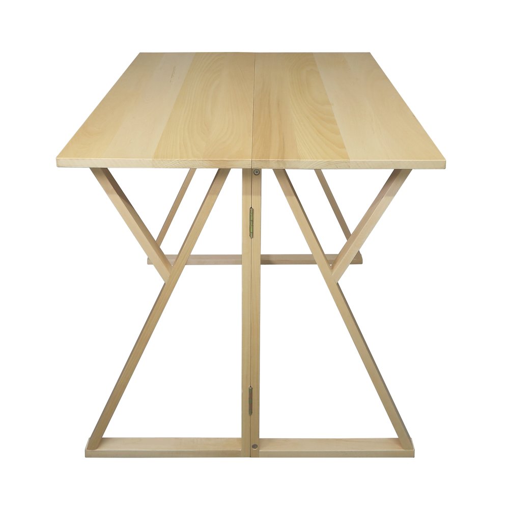 Aztecs Folding Console to Dining Convertible Table with Solid American Basswood. Picture 18