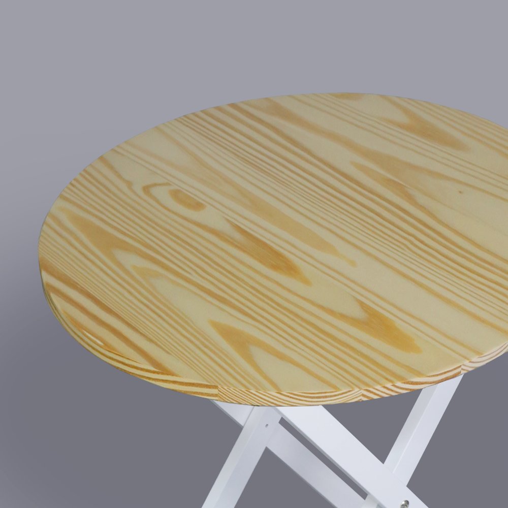 100% Solid Wood Round Folding Table. Picture 12