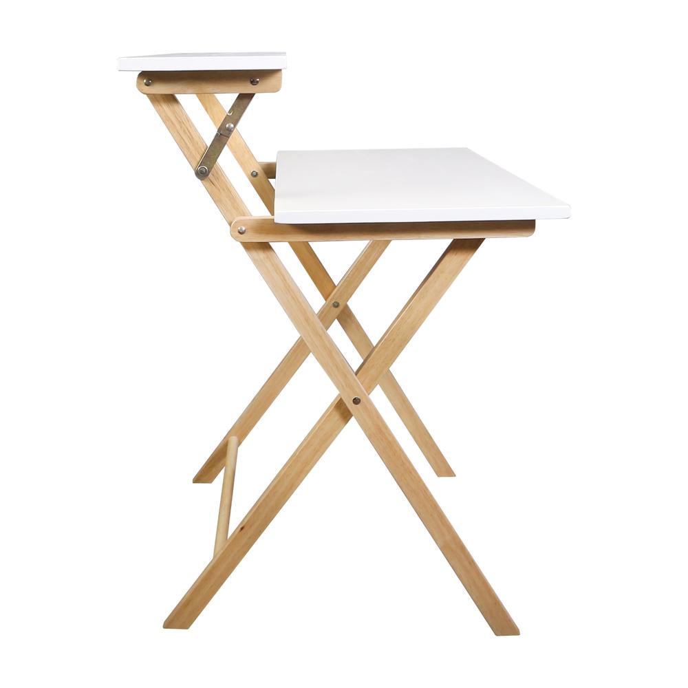 Solid Wood 2-tier Folding Laptop Working Desk. Picture 3