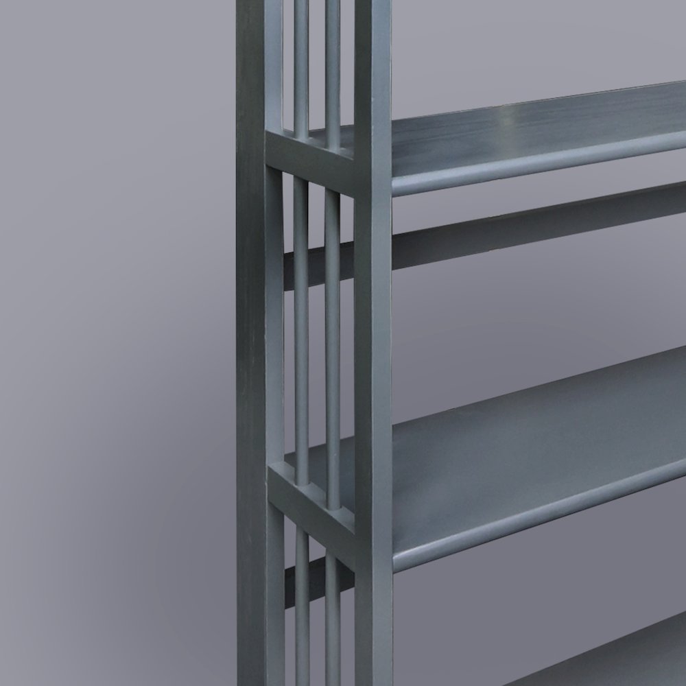 3-Shelf Folding Stackable Bookcase 27.5" Wide, Slate Gray. Picture 12