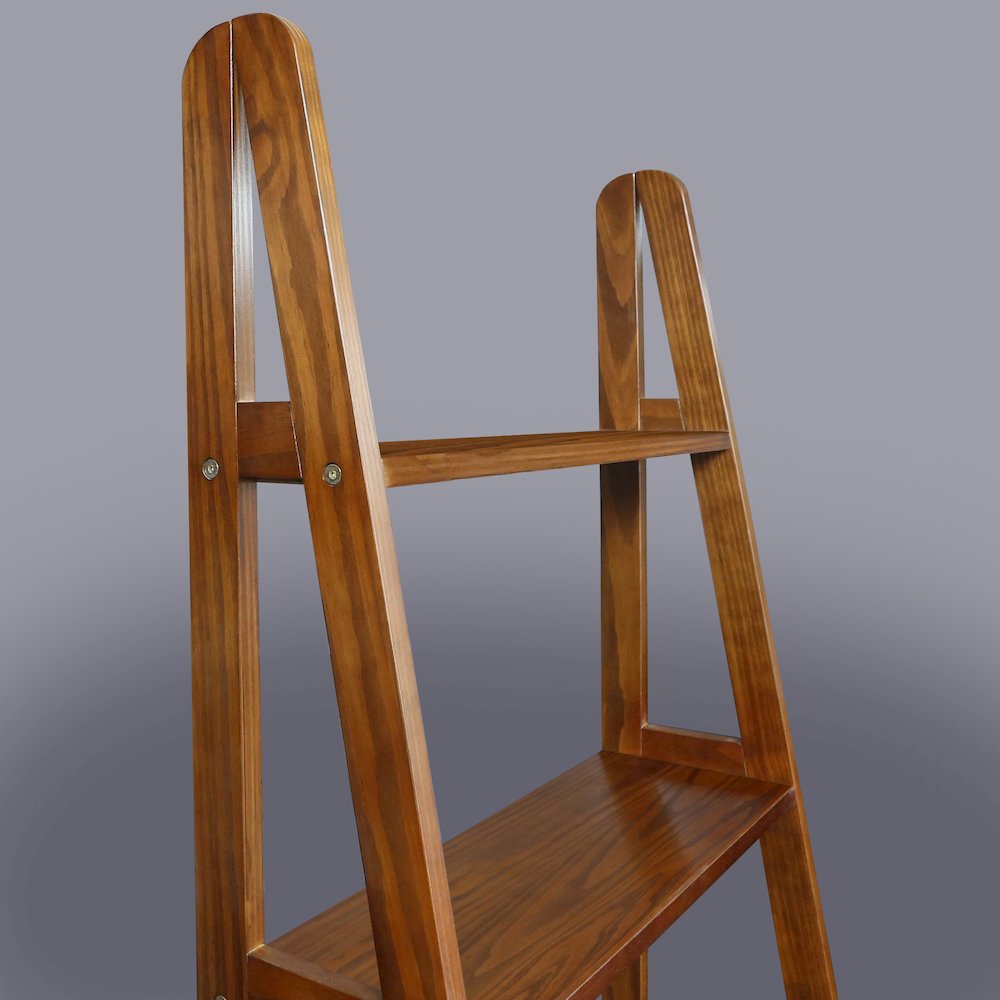 4-Shelf Ladder Bookcase, Warm Brown. Picture 10