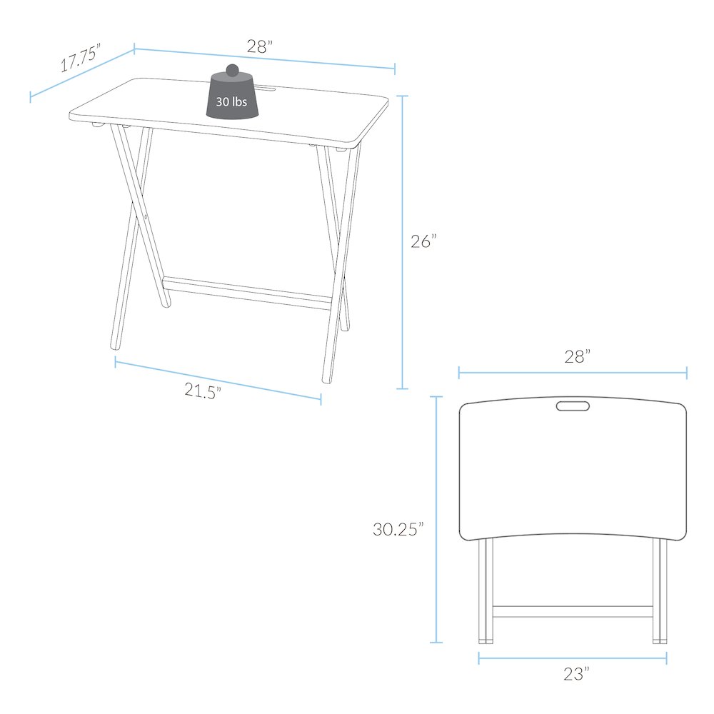 Arizona Folding Table with Solid Hardwood, Natural. Picture 1
