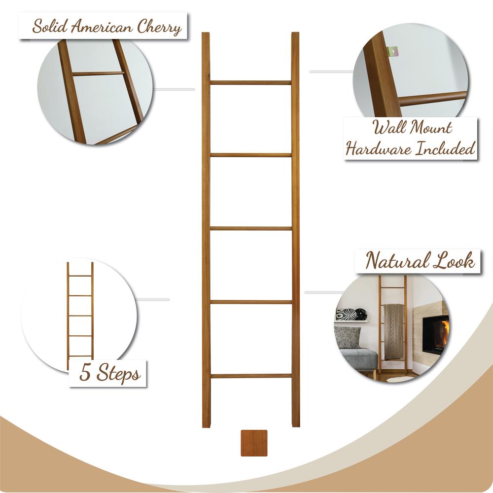 Decorative Ladder with Solid American Cherry. Picture 14