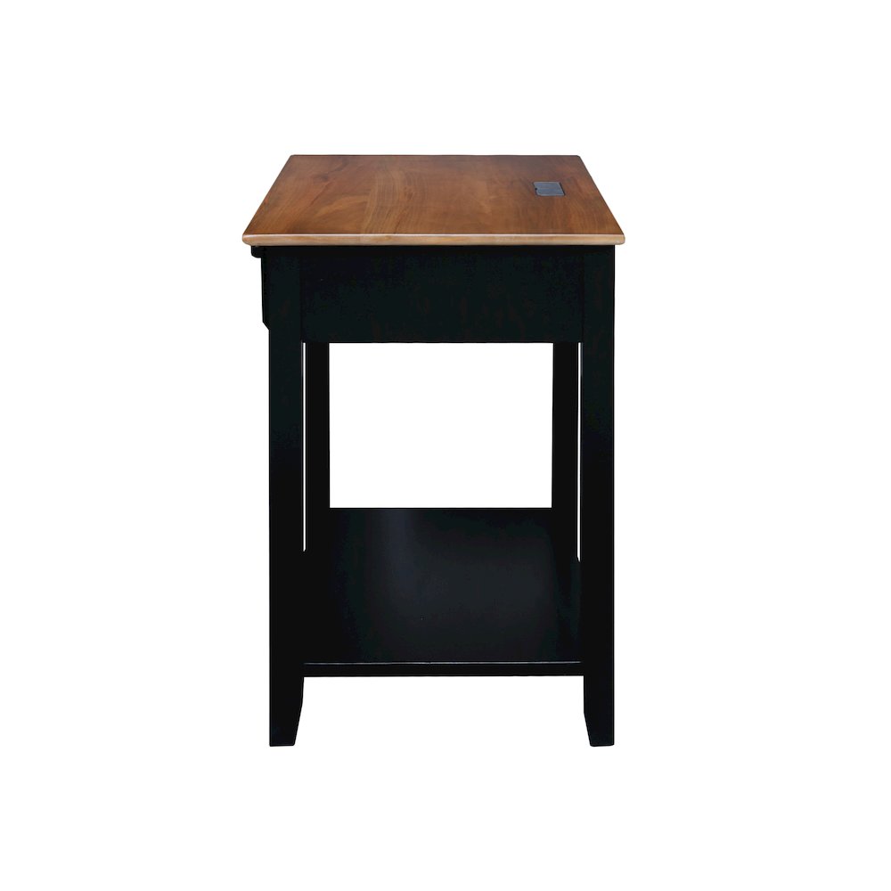Night Owl Nightstand with USB Port - Walnut Black. Picture 4