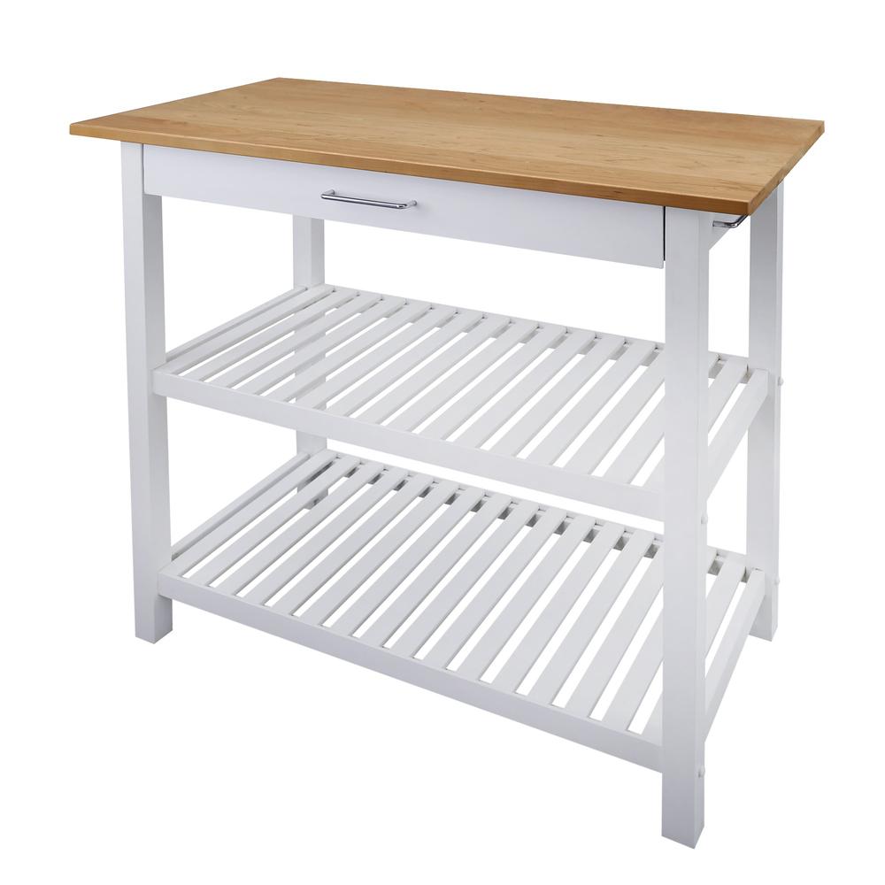 Kitchen Island with Solid American Cherry Top. Picture 5