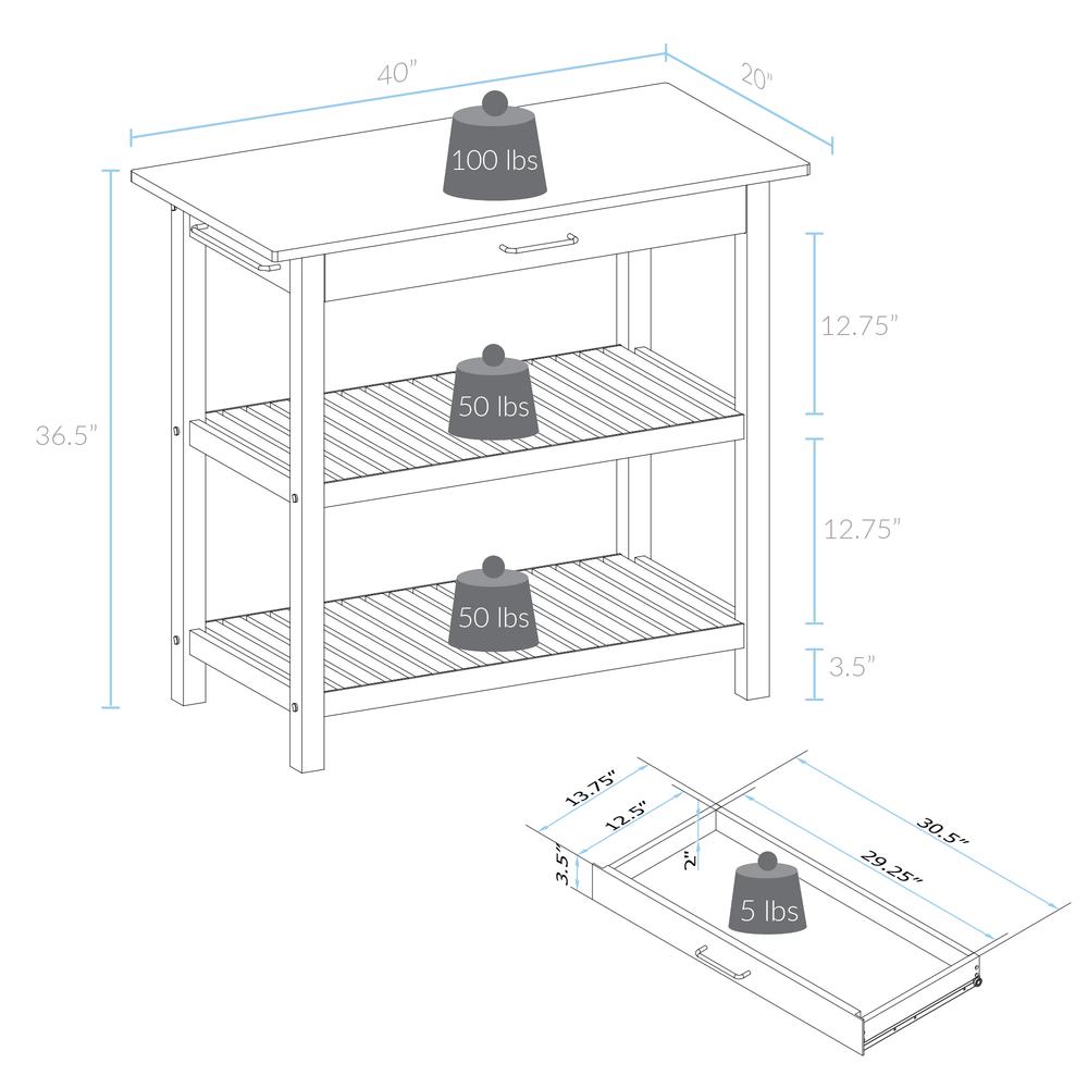 Kitchen Island with Solid American Cherry Top. Picture 6