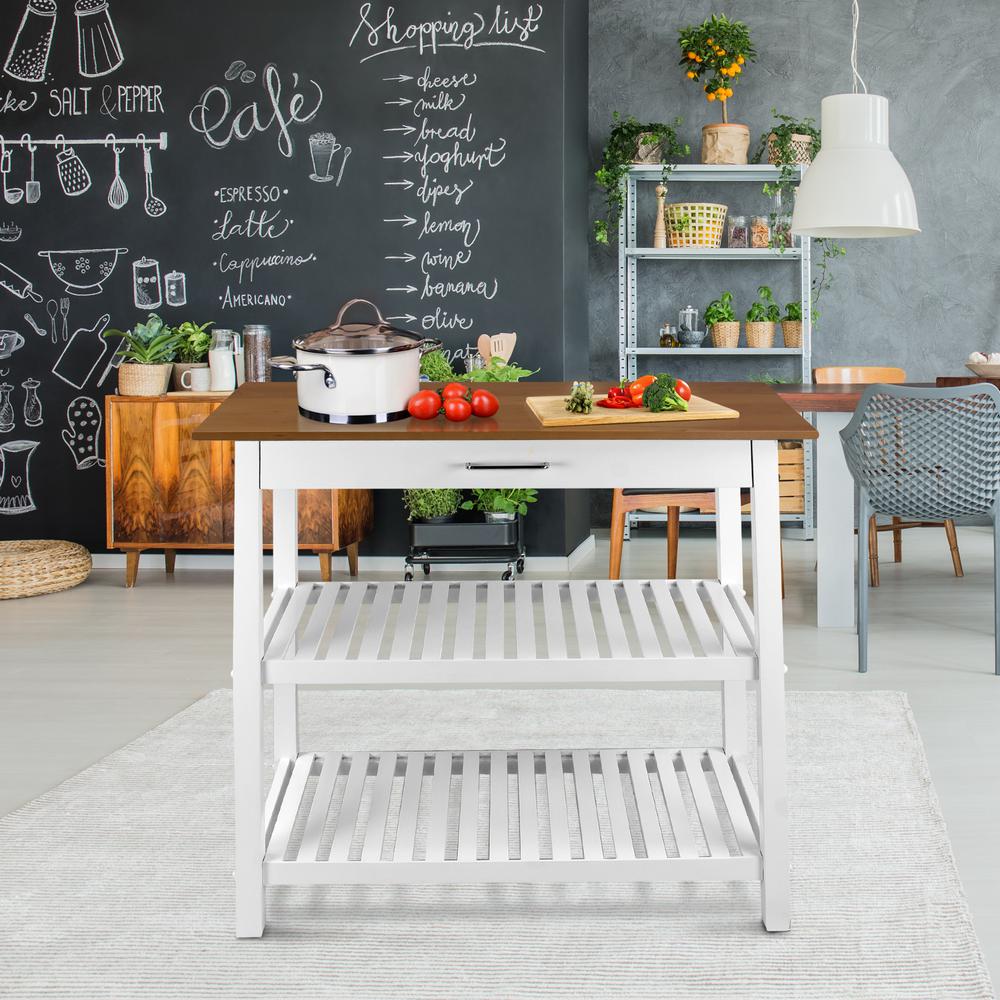 Kitchen Island with Solid American Cherry Top. Picture 8