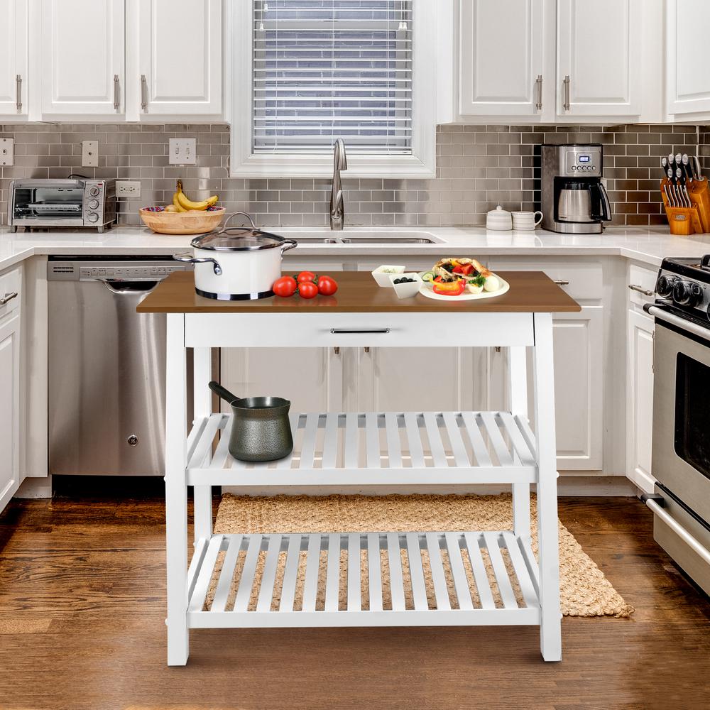 Kitchen Island with Solid American Cherry Top. Picture 9