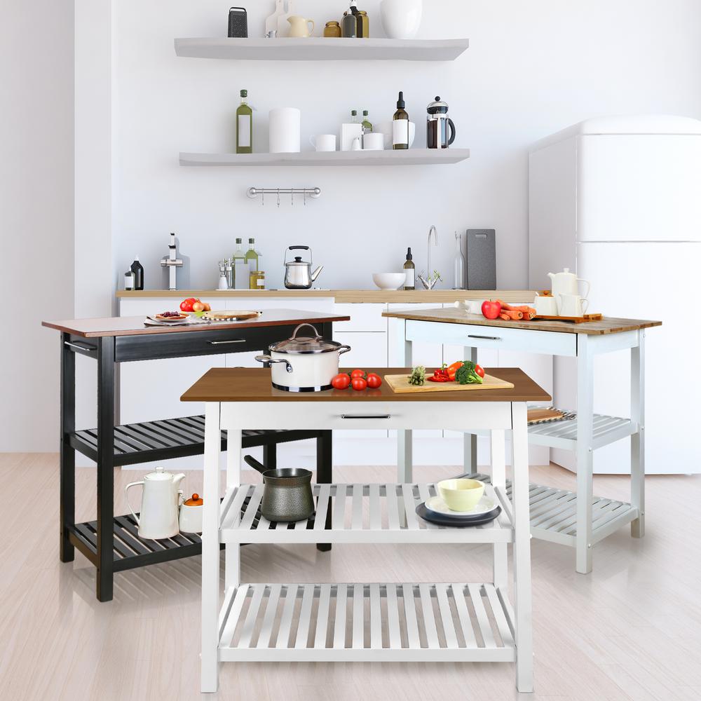 Kitchen Island with Solid American Cherry Top. Picture 13