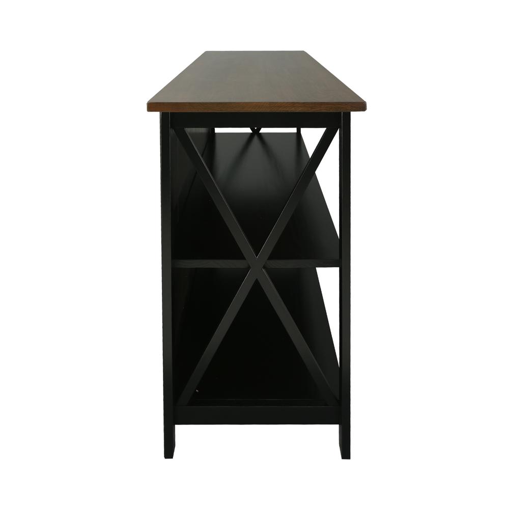 Ashford Console Table / TV Stand with Spacious Shelves, Top made with 100% Solid USA Cherry Wood. Picture 3
