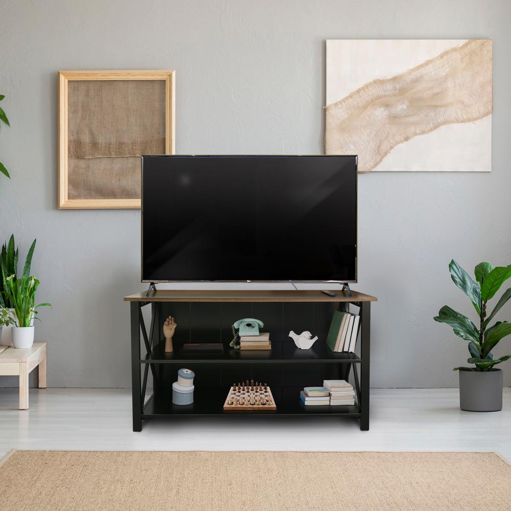 Ashford Console Table / TV Stand with Spacious Shelves, Top made with 100% Solid USA Cherry Wood. Picture 8