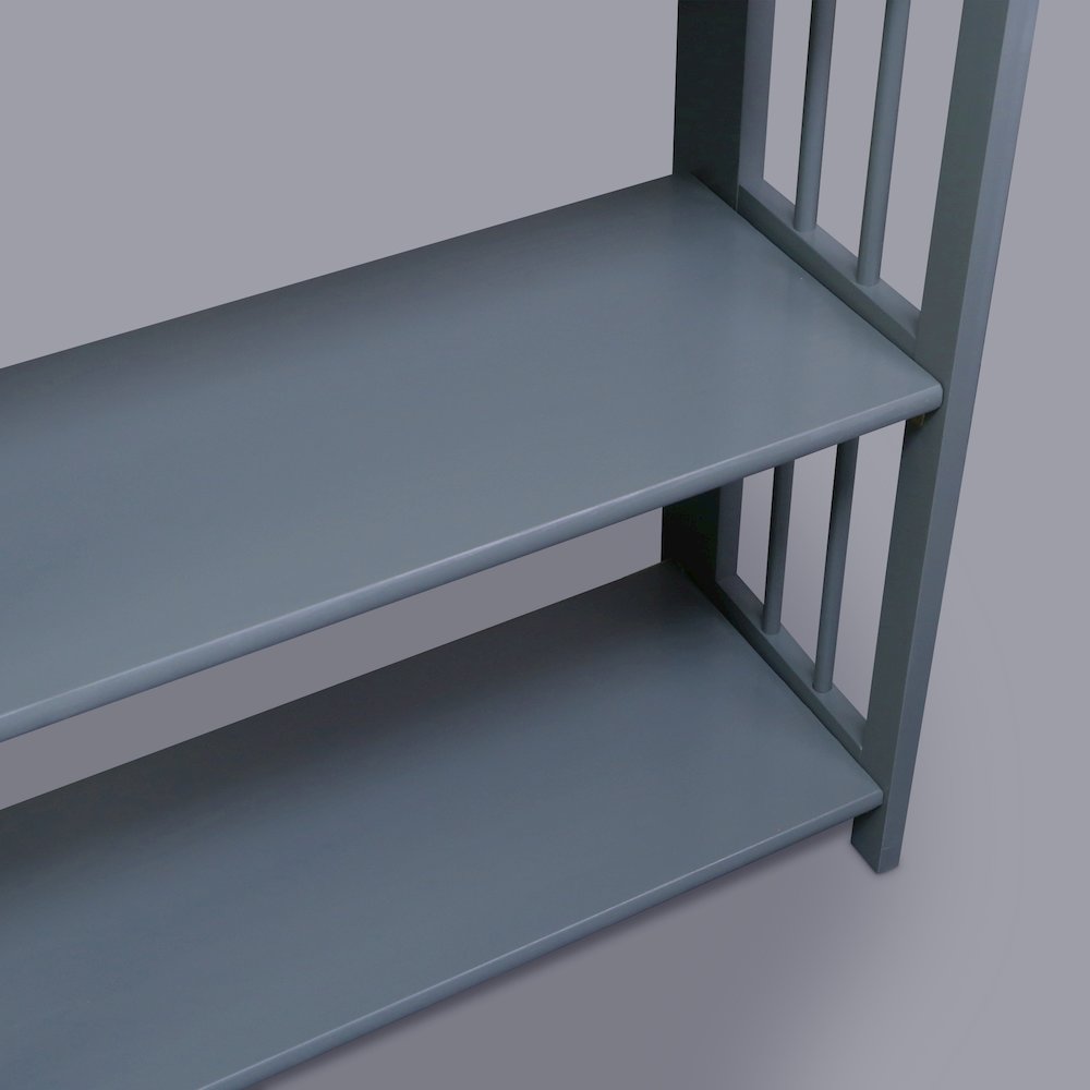 3-Shelf Folding Stackable Bookcase 27.5" Wide, Slate Gray. Picture 11