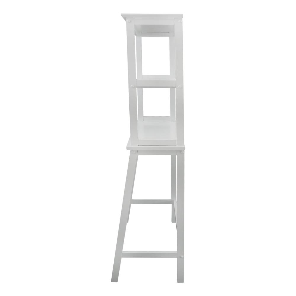 Spacesaver 100% Solid Wood Over The Toilet Rack with Shelves - White. Picture 3