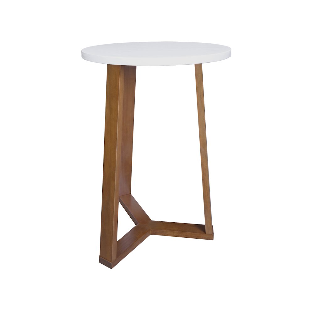 Aesthetic Tripod Round Side Table with Solid American Hardwood Legs, Walnut. Picture 6