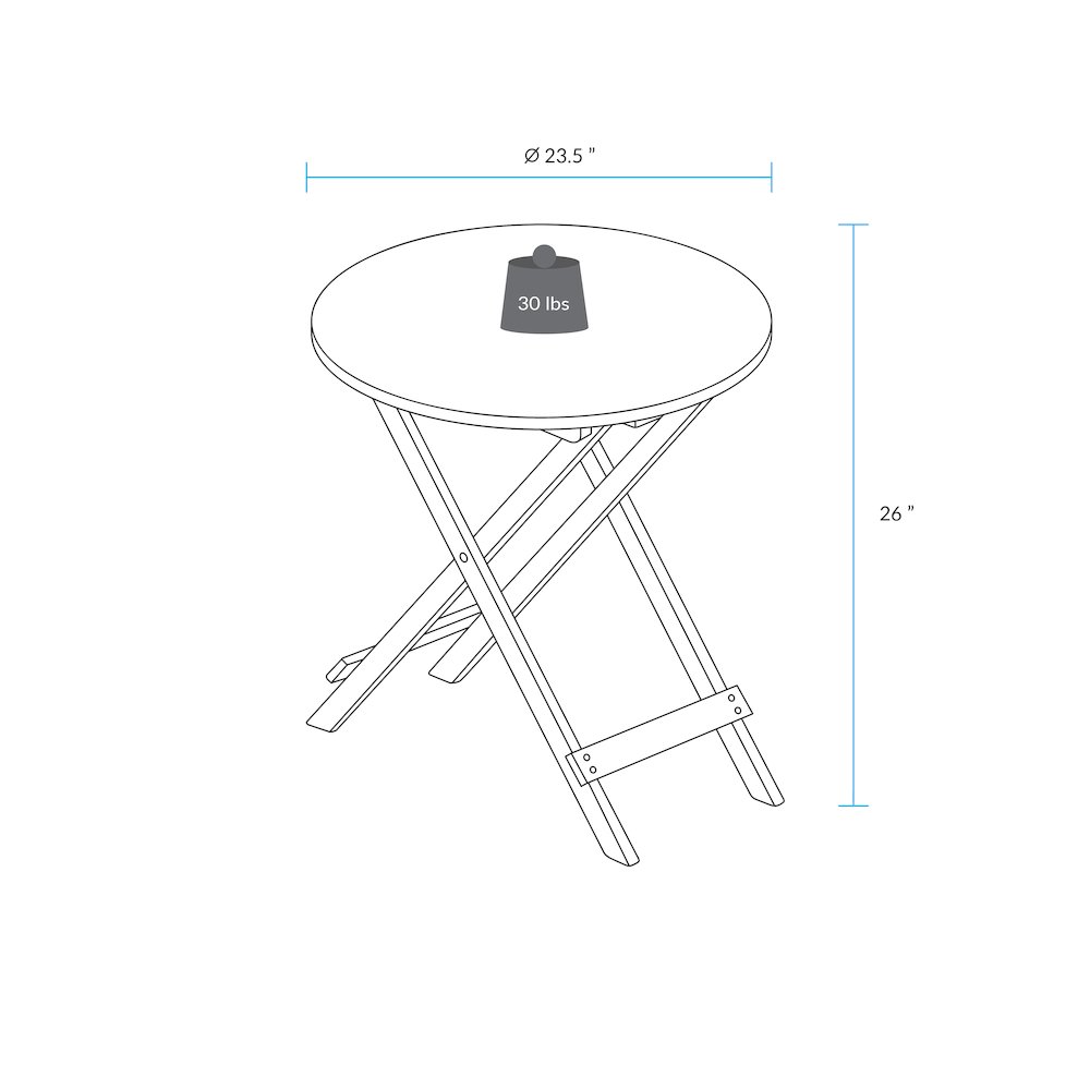 100% Solid Wood Round Folding Table. Picture 13