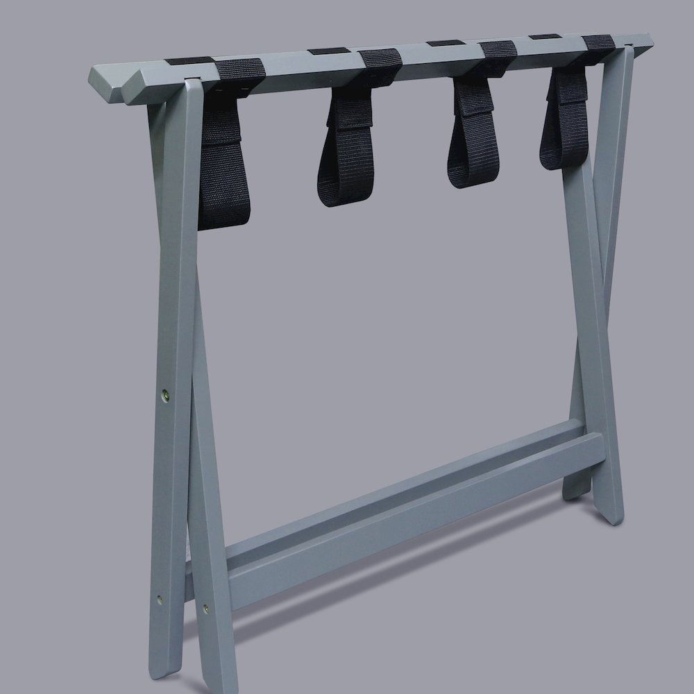 Heavy Duty 30" Extra Wide Luggage Rack, Slate Gray. Picture 13