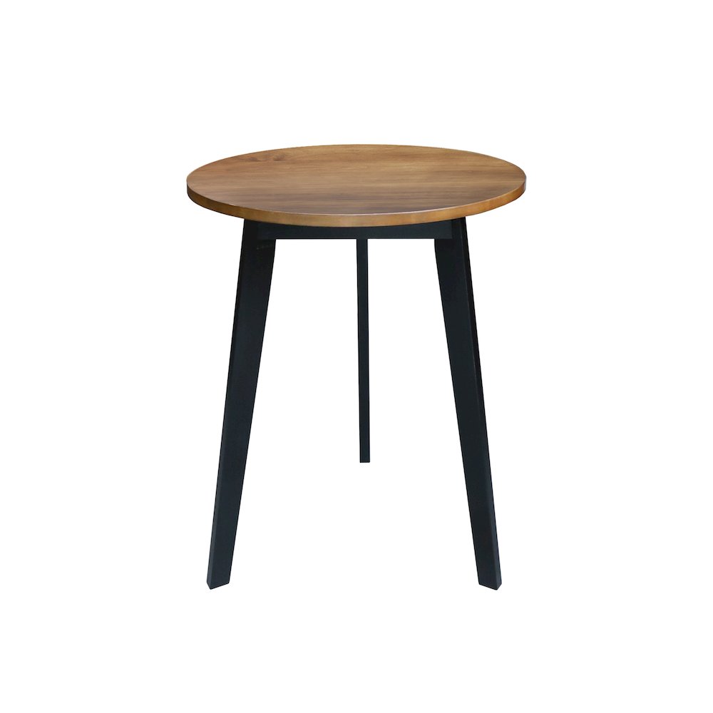 Three-Legged Round Side Modern Table with Solid American Hardwood Top. Picture 3