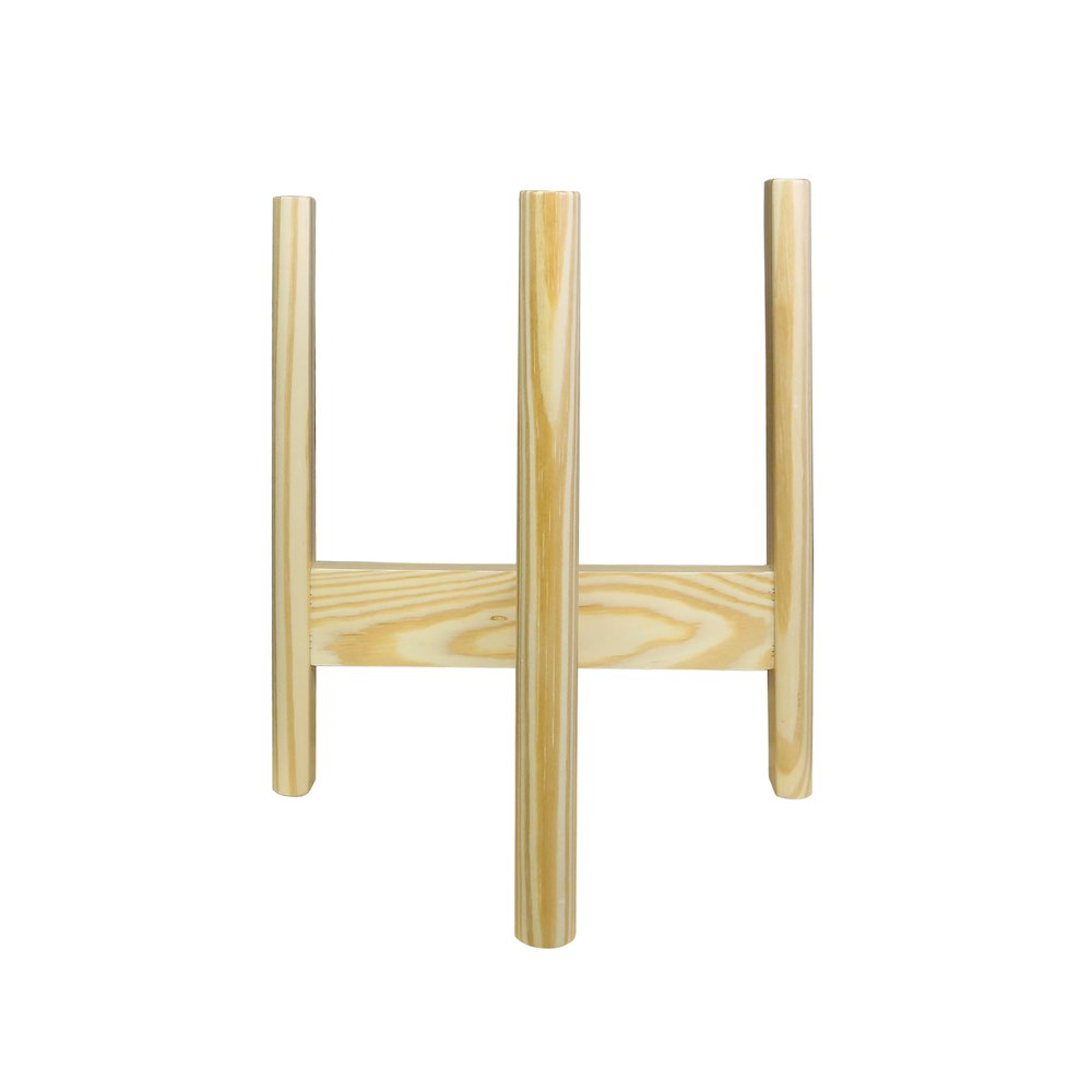 Mid-Century Modern Wood Plant Display Stand, Fit Up to 12". Picture 2