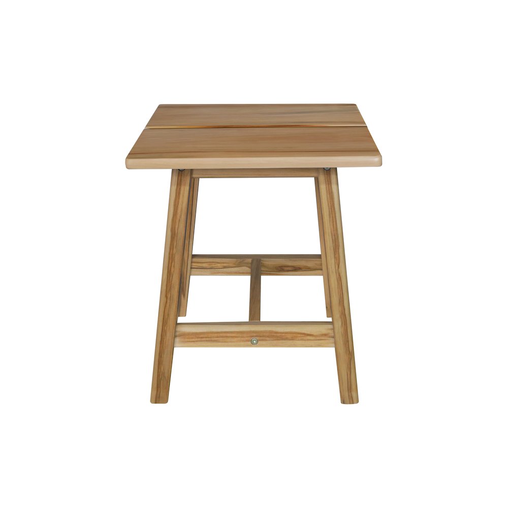100% American Hardwood Rectangle Stool with Split Top. Picture 3