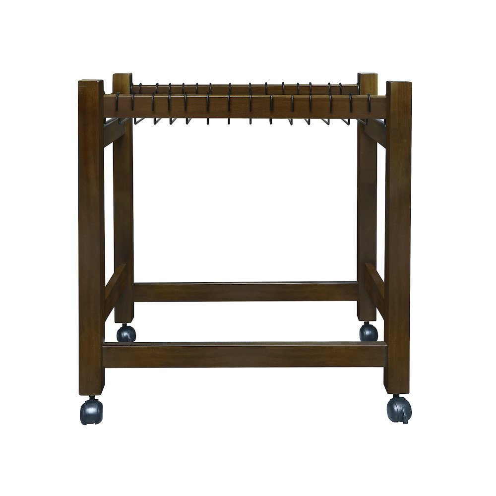 Wooden Rolling Pants Trolley with 16 Hangers. Picture 4