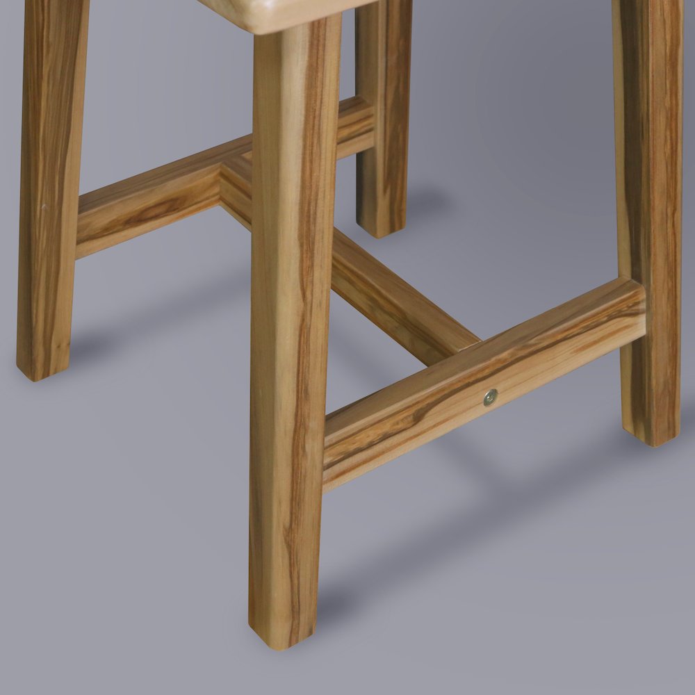 100% American Hardwood Rectangle Stool with Split Top. Picture 11