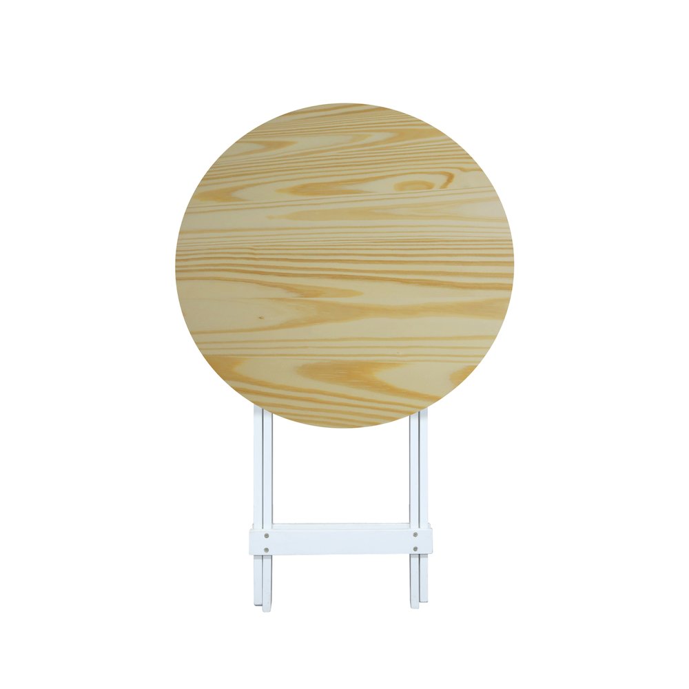 100% Solid Wood Round Folding Table. Picture 6