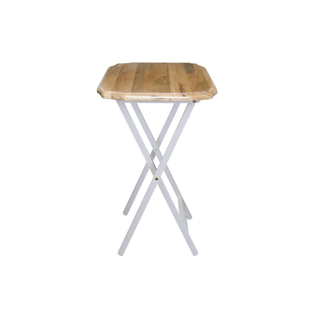 Medallion 2pcs Tray Table Set - Natural/White. Picture 3