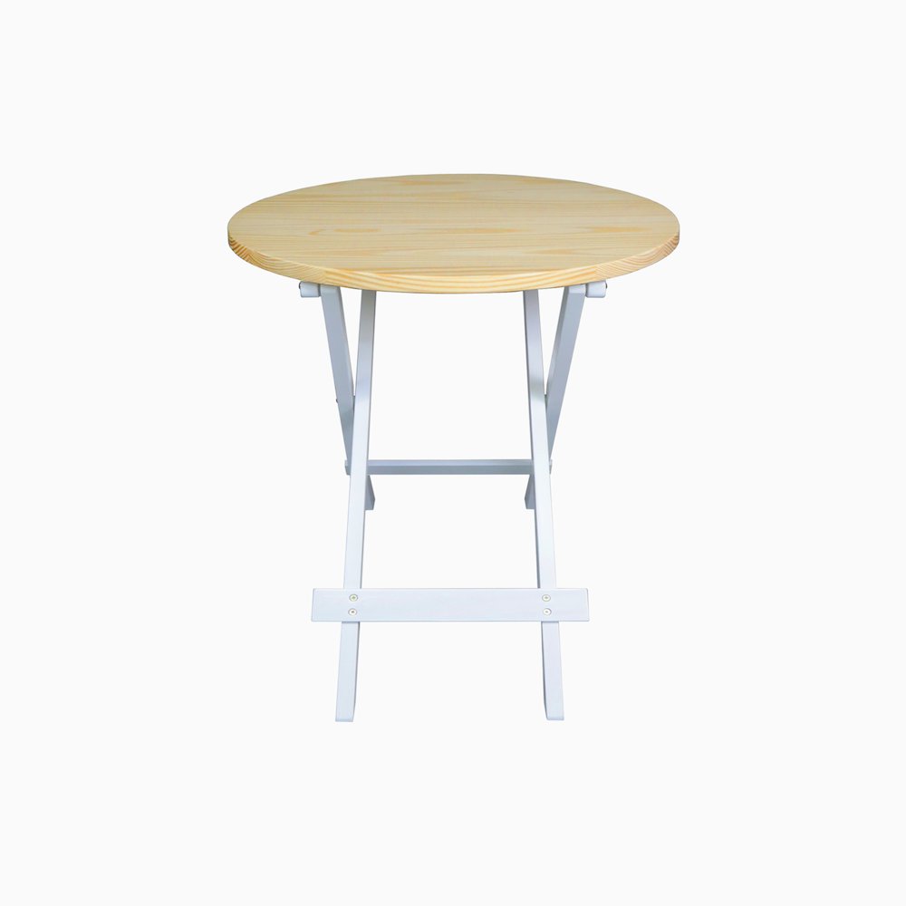 100% Solid Wood Round Folding Table. Picture 1
